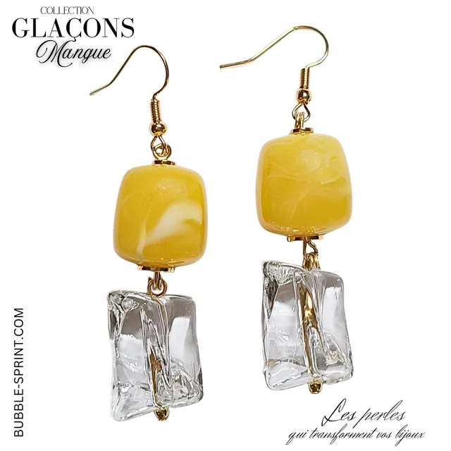 ARTSHOP Glaçons boucle oreille mangue kit 6cm