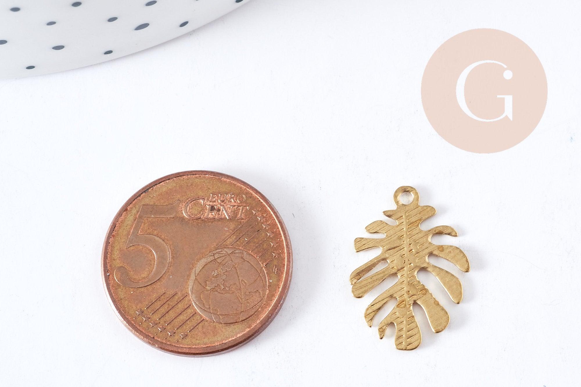 Gingerlily Pendentif feuille monstera G9252 lot 2 brut