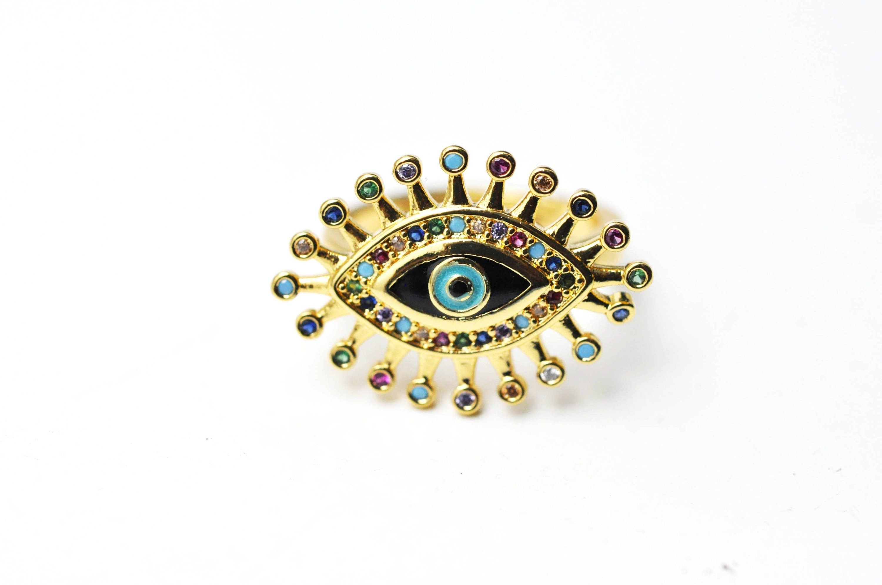 Gingerlily Apprêts G4244 bague réglable oeil noir