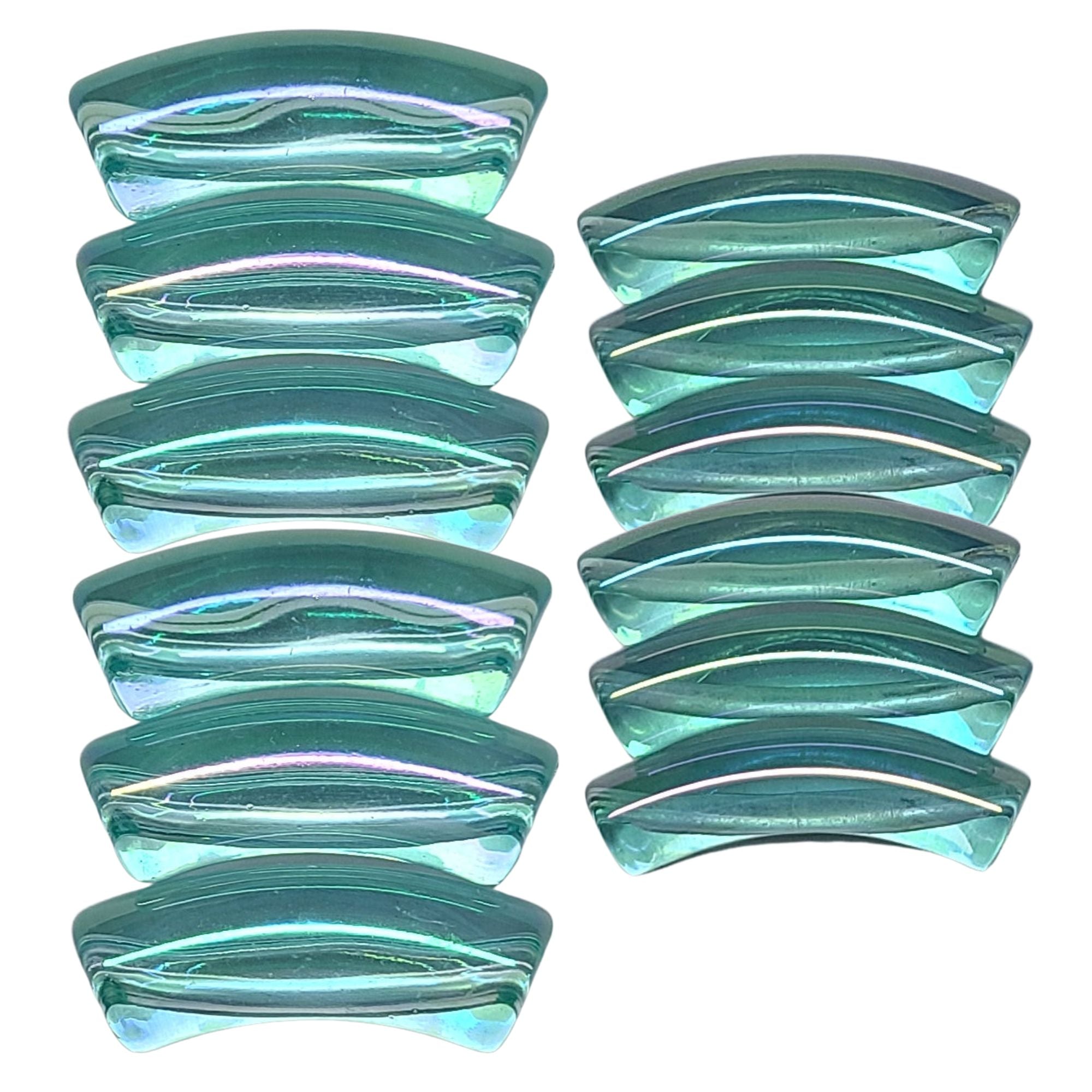 ARTSHOP Tubes 8MM 387 Perle Tube Incurvé Turquoise AB x1