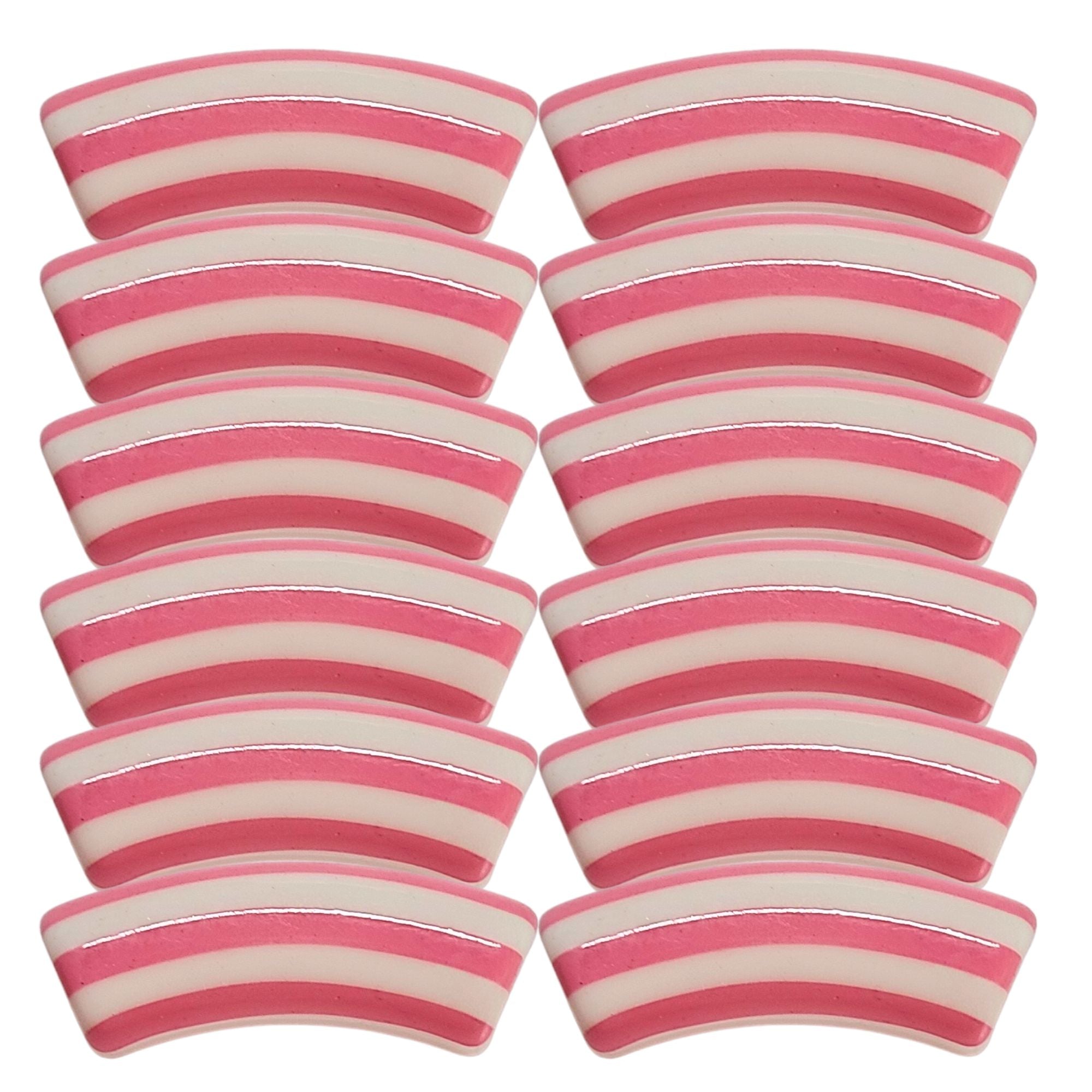 ARTSHOP Tubes à Rayures 451 perle tube rose 12mm x1