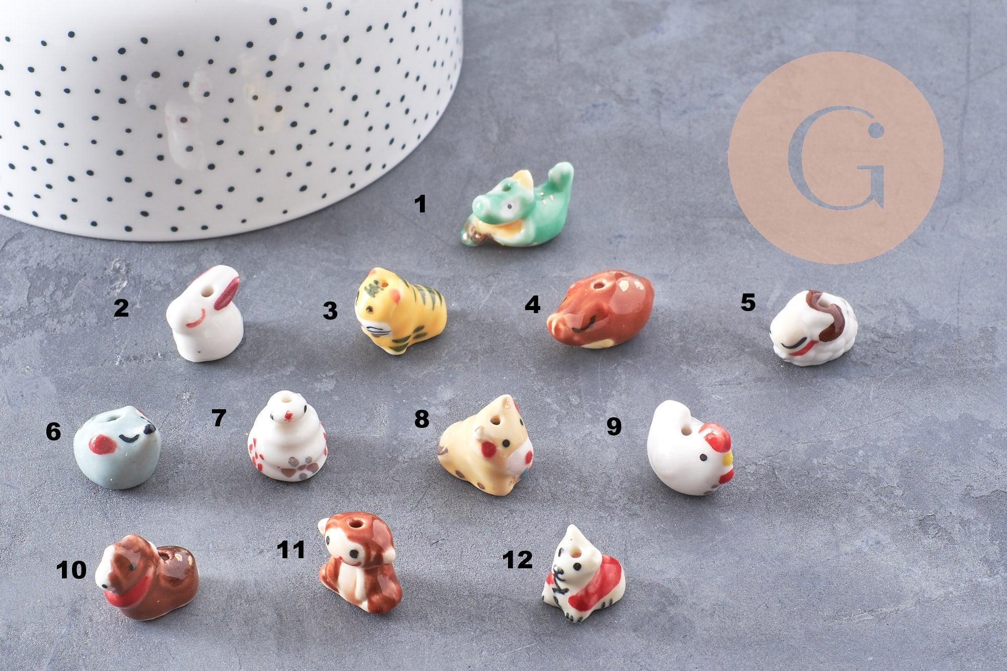 Gingerlily Perles G10243 perle porcelaine animal x1