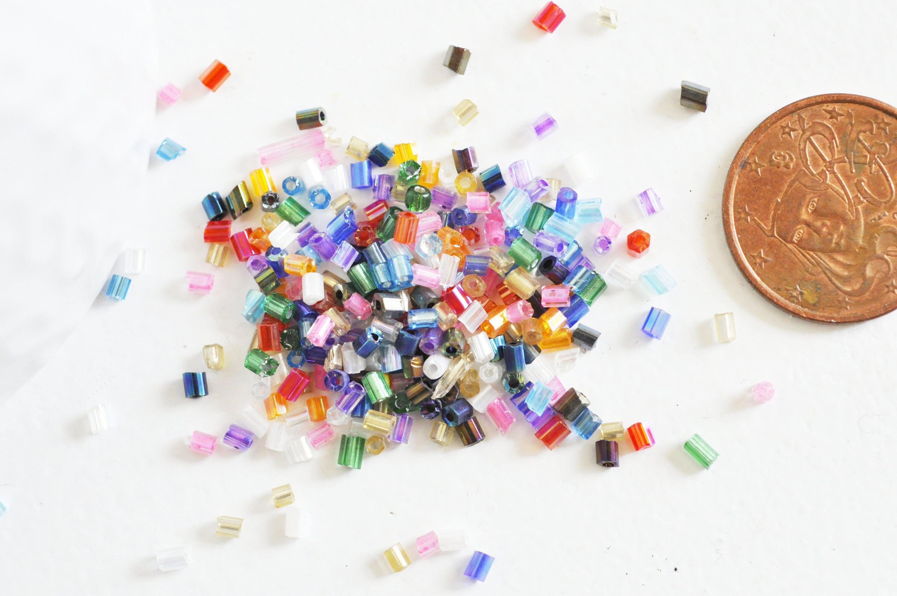 Gingerlily Perles DIY G5373 rocaille tube multicolore 2-3mm 10g