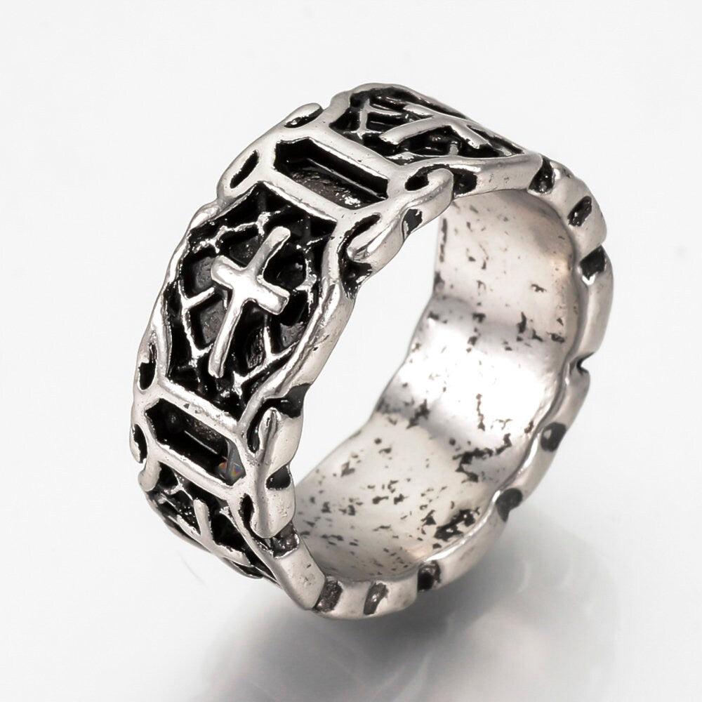 Gingerlily G0764 support bague croix argenté 20mm x1 homme