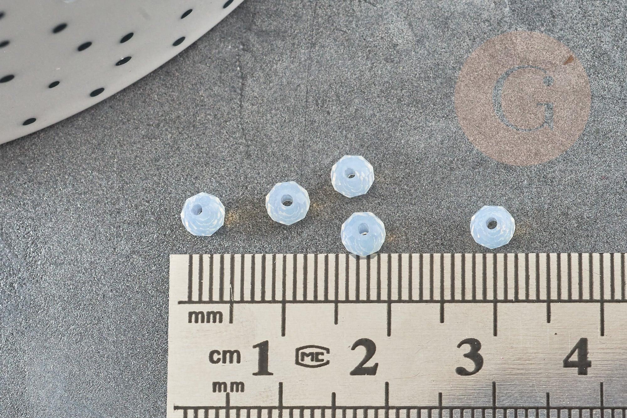 Gingerlily Perles DIY Abacus G9703 rondelle opalite 4x3mm 1g