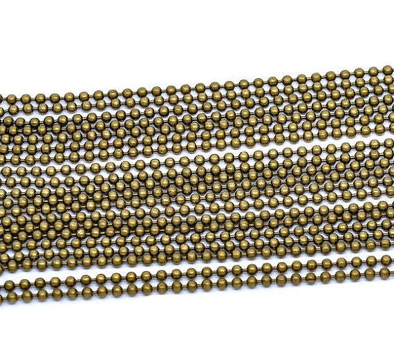 Gingerlily chaîne boule bronze 1,5mm 1 mètre au mètre