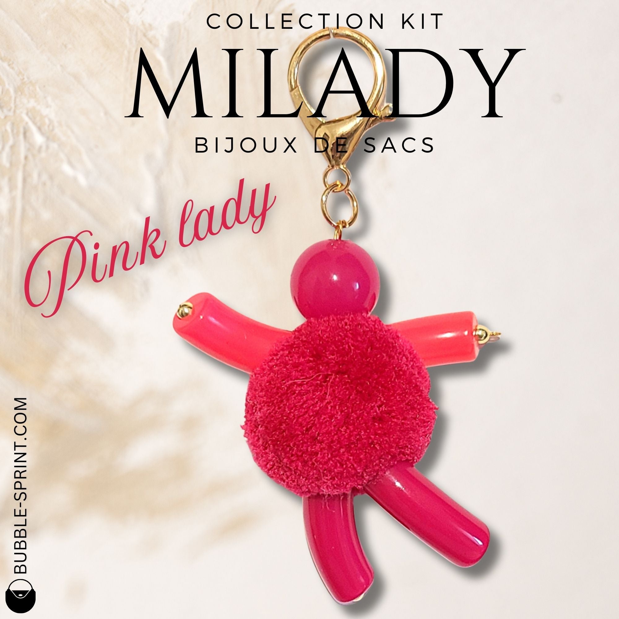 ARTSHOP Milady 9 Lady Pink kit bijou de sac pompon rose