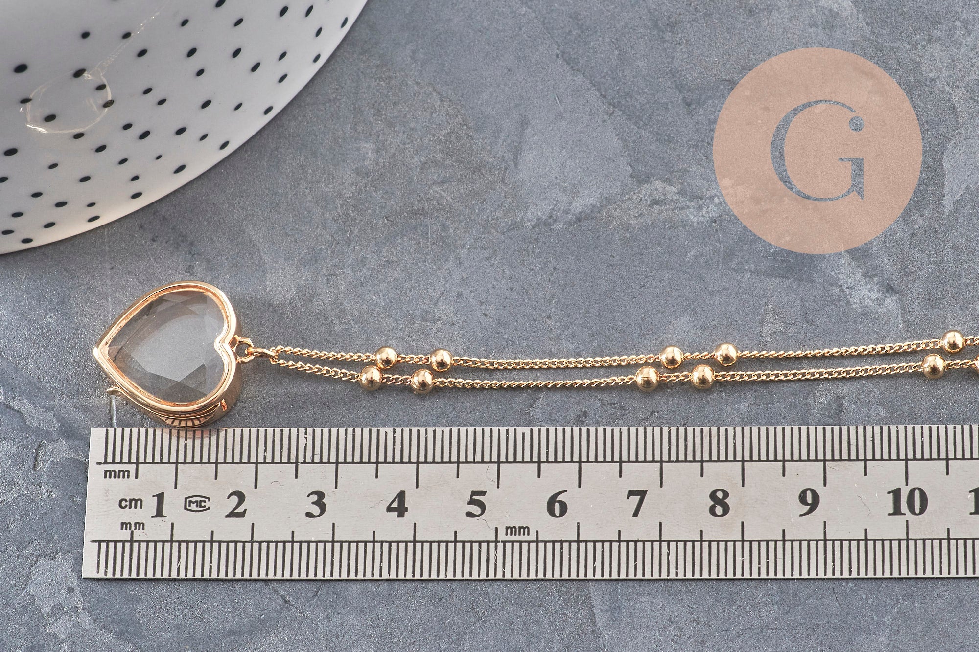 Gingerlily G11088 collier locket cœur doré porte-photo x1