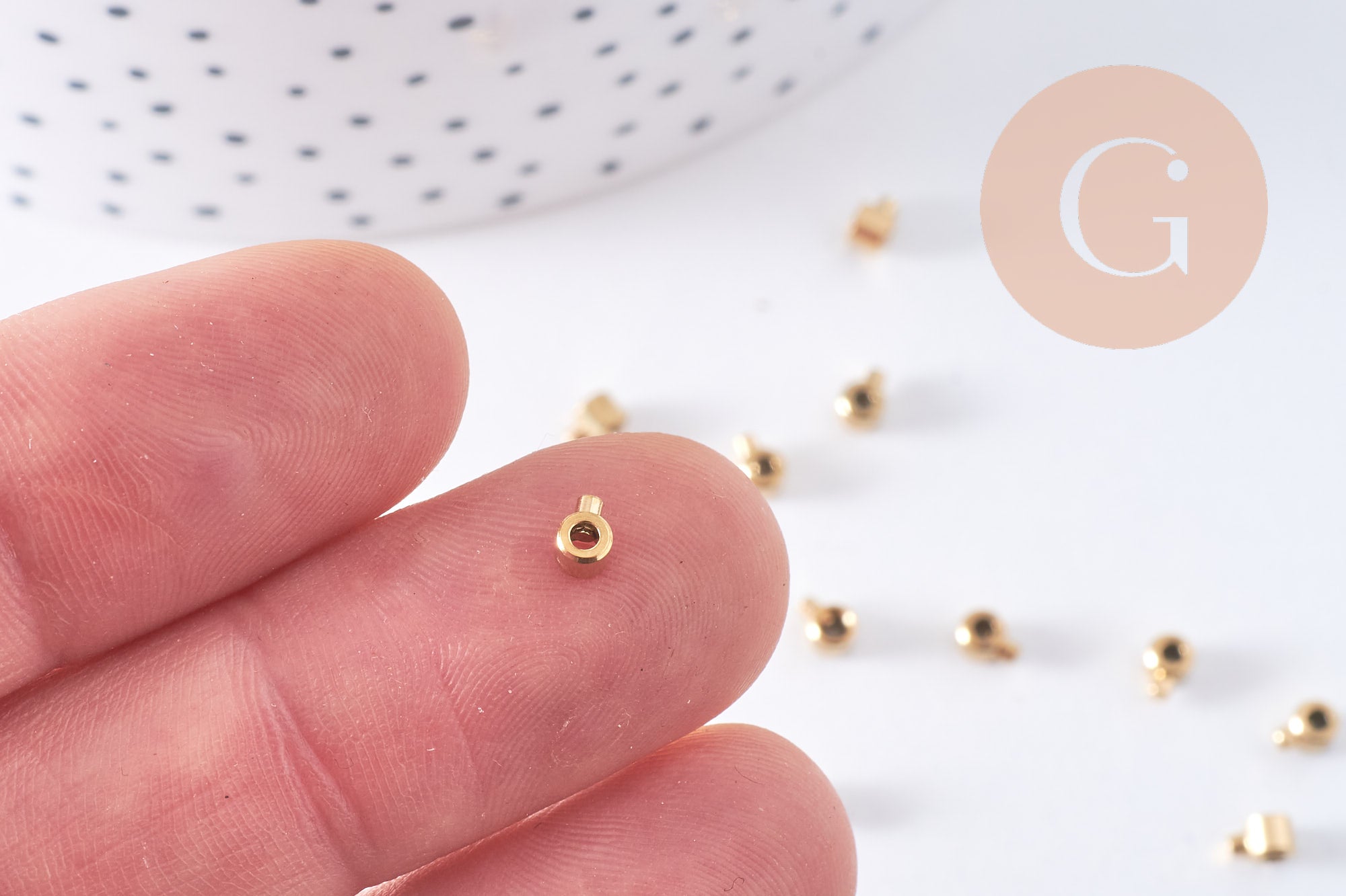 Gingerlily Perles G10748 perles à écraser tube doré 3,5mm x5