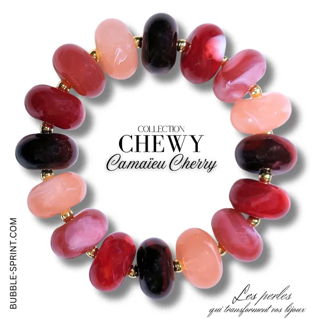 ARTSHOP Chewy Bracelet Cherry Rouge Kit ou Monté