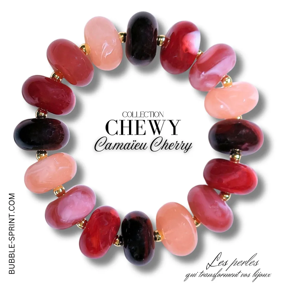 ARTSHOP Chewy Bracelet Cherry Rouge Kit ou Monté