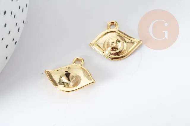 Gingerlily G8921 pendentif œil protecteur zamak doré x2