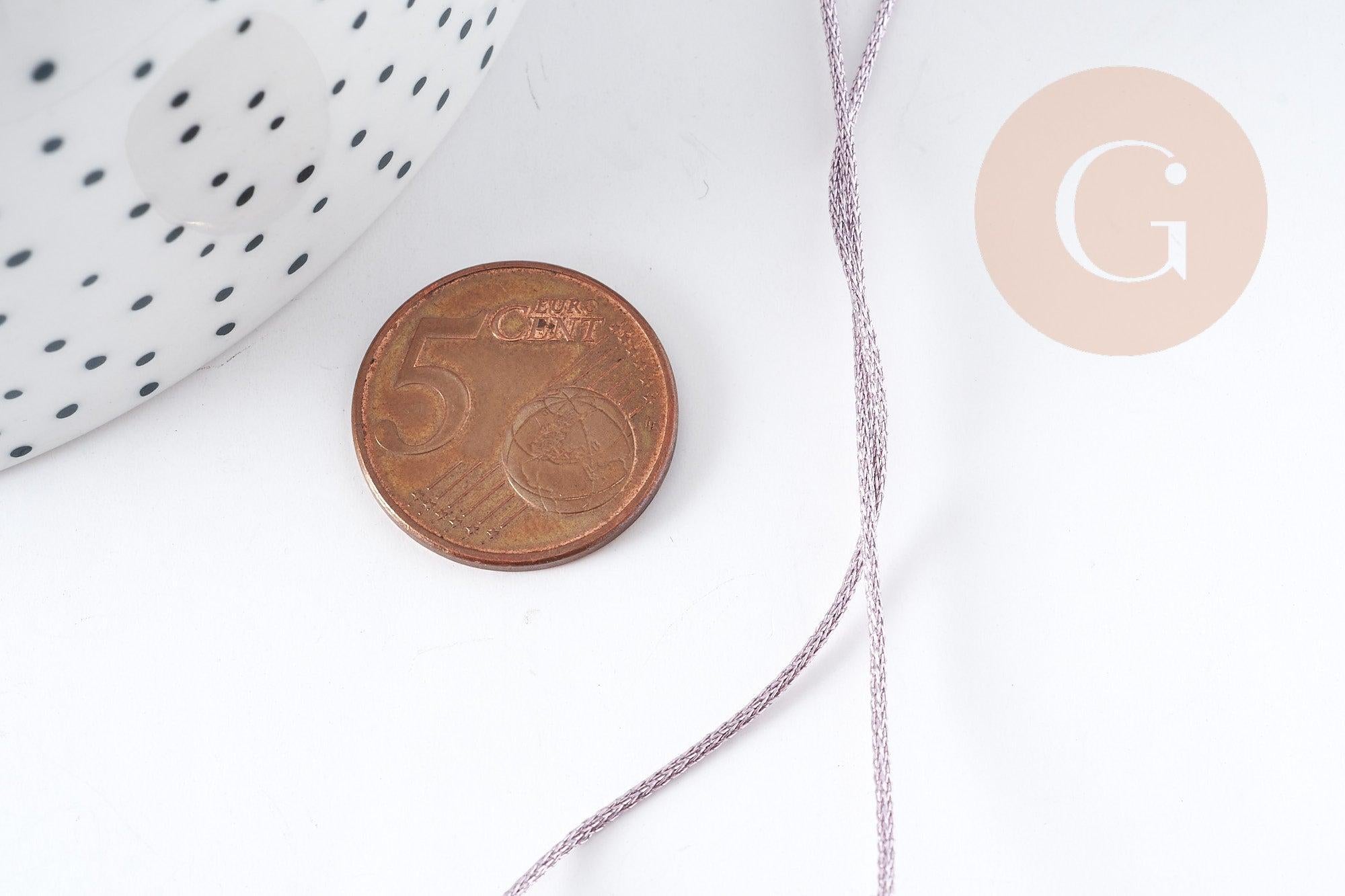 Gingerlily Cordons G9095 cordon violet métallisé polyester 1mm 1m