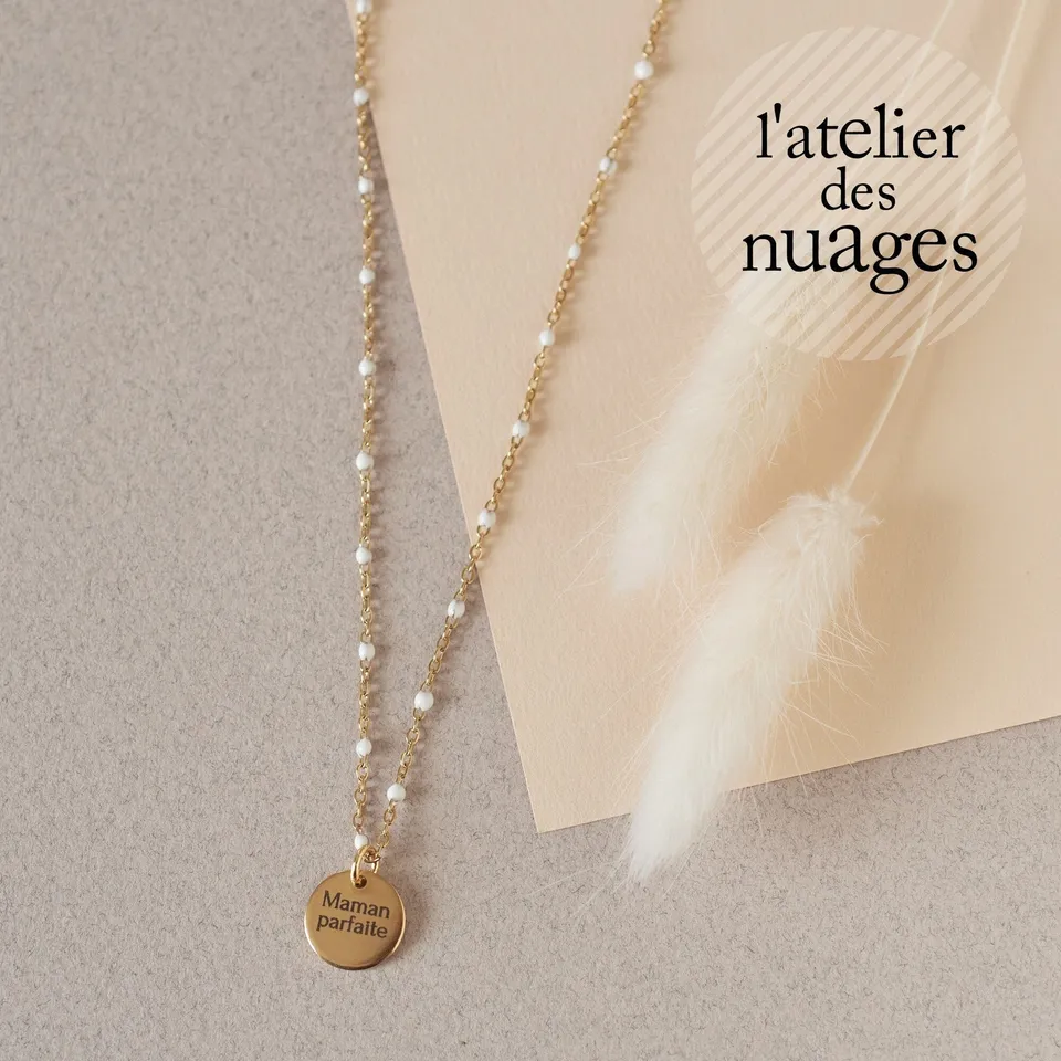 Gingerlily ADN8 collier médaille personnalisée acier 1 médaille