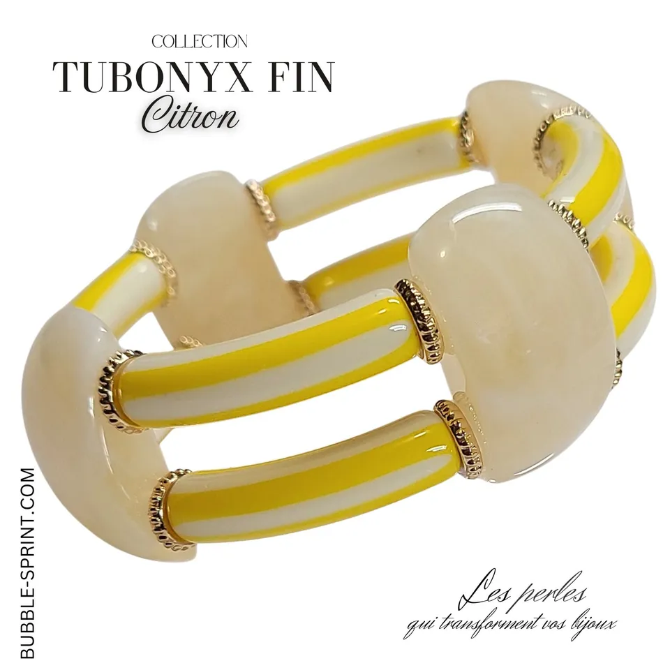 ARTSHOP Tubonyx Fin bracelet citron jaune kit à monter