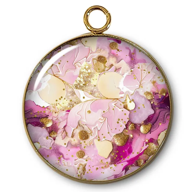 ARTSHOP Intemporel 46 pendentif abstrait doré x1