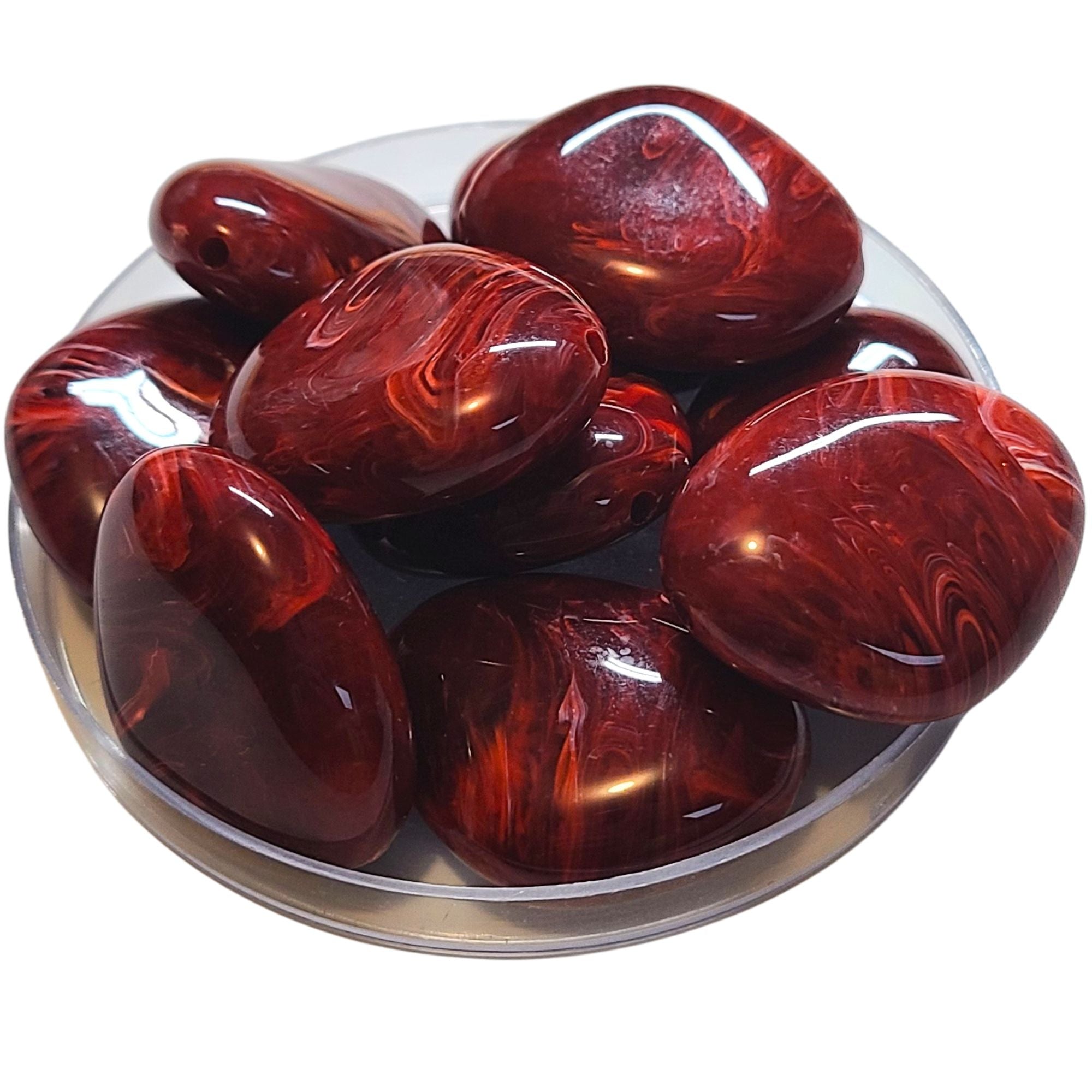 ARTSHOP Galets TIKA galet bordeaux marbré 37 mm x1