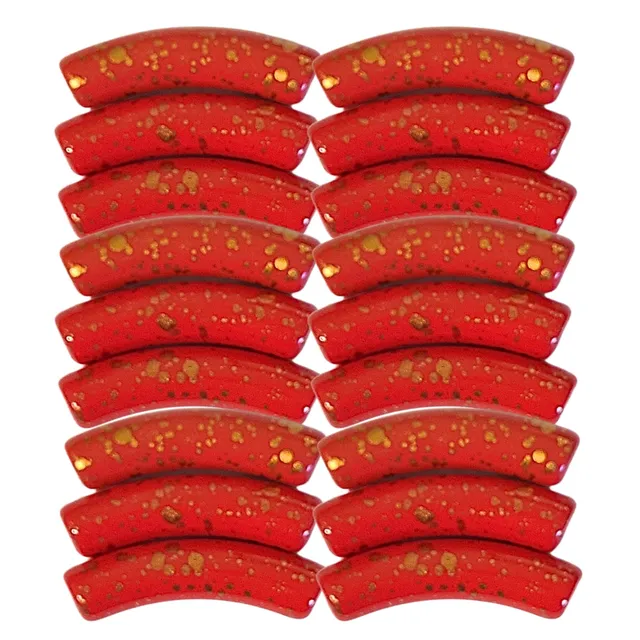 ARTSHOP Tubes 8MM 219 perles tubes graffiti cerise x6 tubes