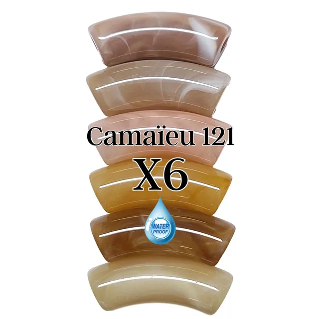 ARTSHOP Camaieux 121 perle tube beige marron x6