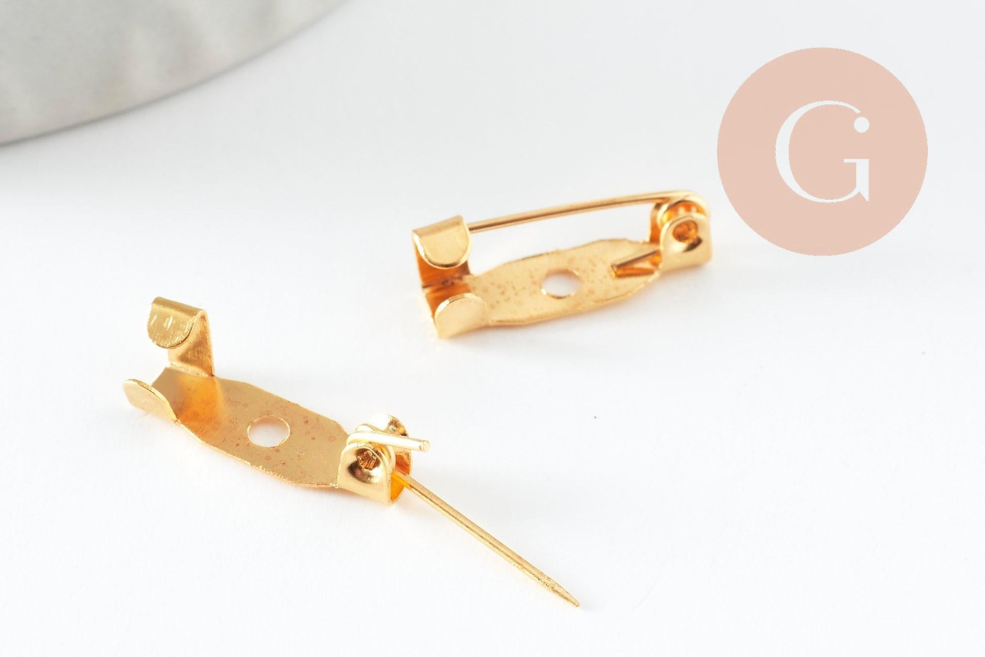Gingerlily Perles G9478 support broche doré 15 mm x10
