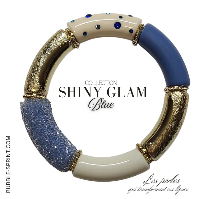 ARTSHOP SHINY GLAM Bracelet Blue 5.5CM Kit À Faire Soi-Même