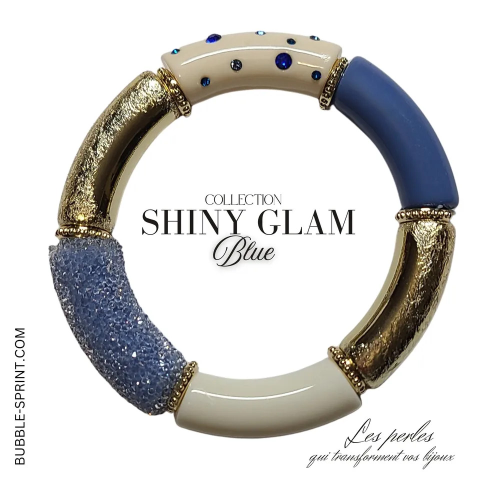 ARTSHOP SHINY GLAM Bracelet Blue 5.5CM Kit À Faire Soi-Même