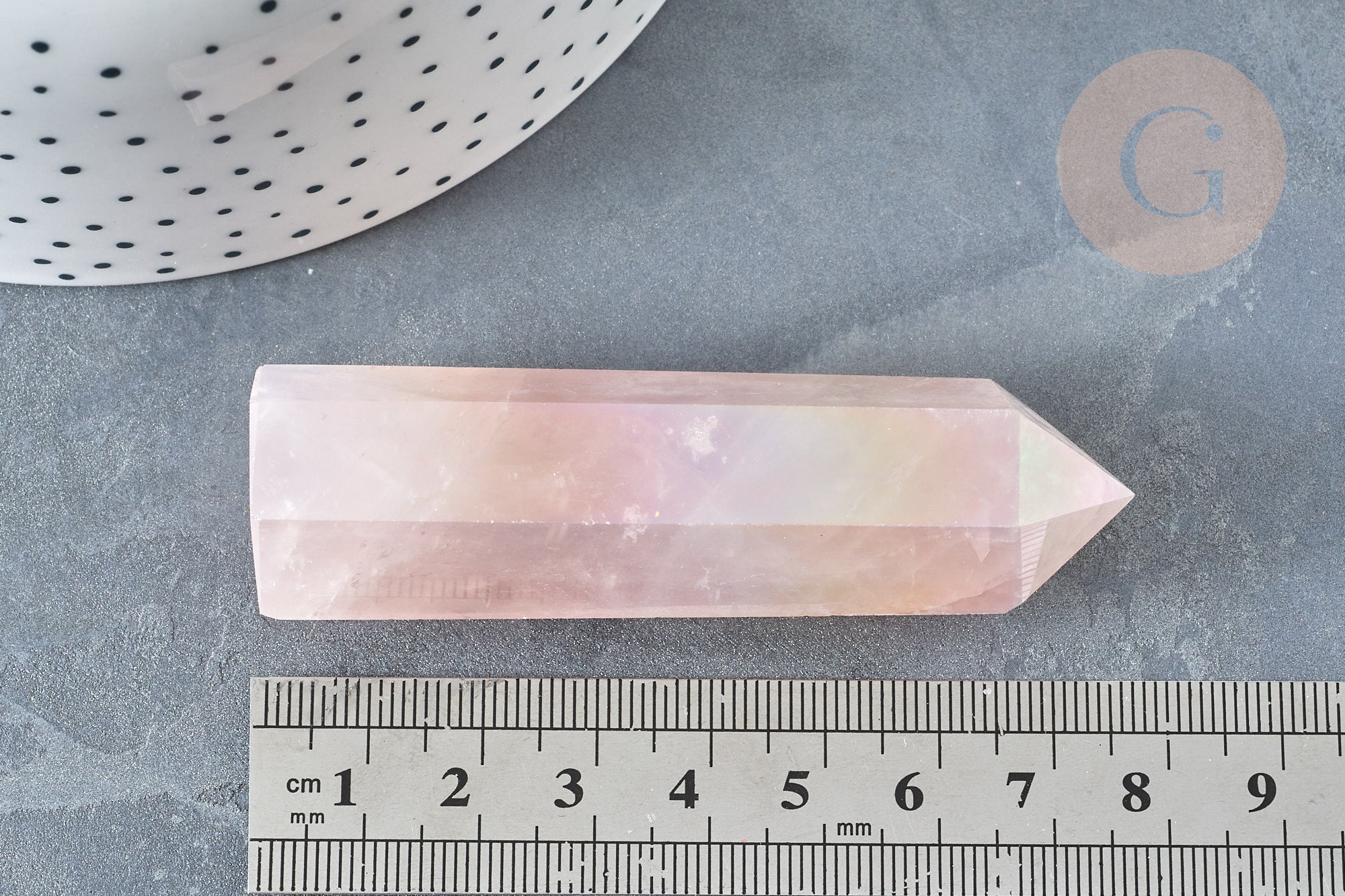 Gingerlily G7211 pointe quartz ange aura rose 71-80mm x1