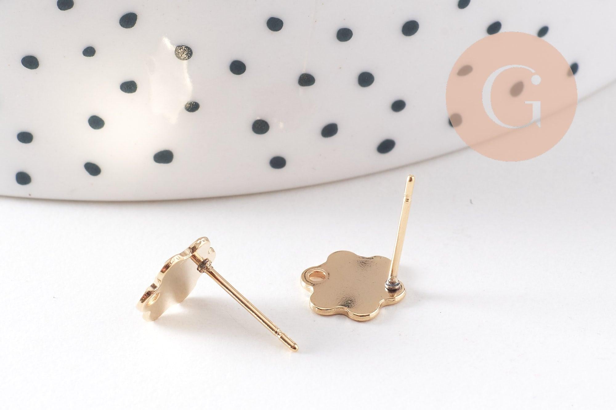 Gingerlily G10487 clous-puces fleur doré 9mm acier paire