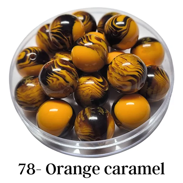 ARTSHOP Boules 20MM 78 perle orange strié x1 acrylique