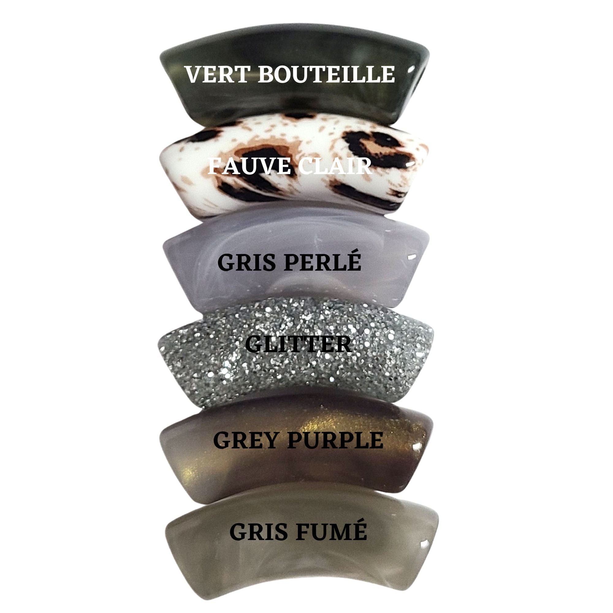 ARTSHOP Camaieu 180 Lot 6 Tubes Incurvés Gris 12 mm