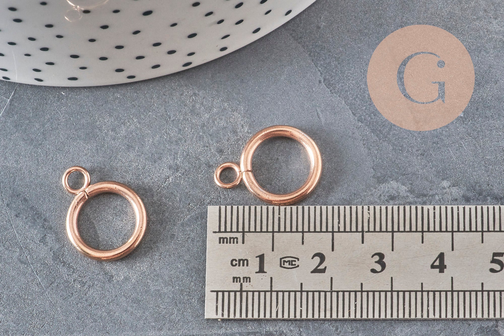 Gingerlily Fermoir boucle OT acier or rose 19mm x1 apprêt