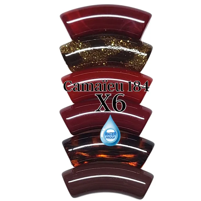 ARTSHOP Camaïeux 184 lot 6 tubes rouge 12MM