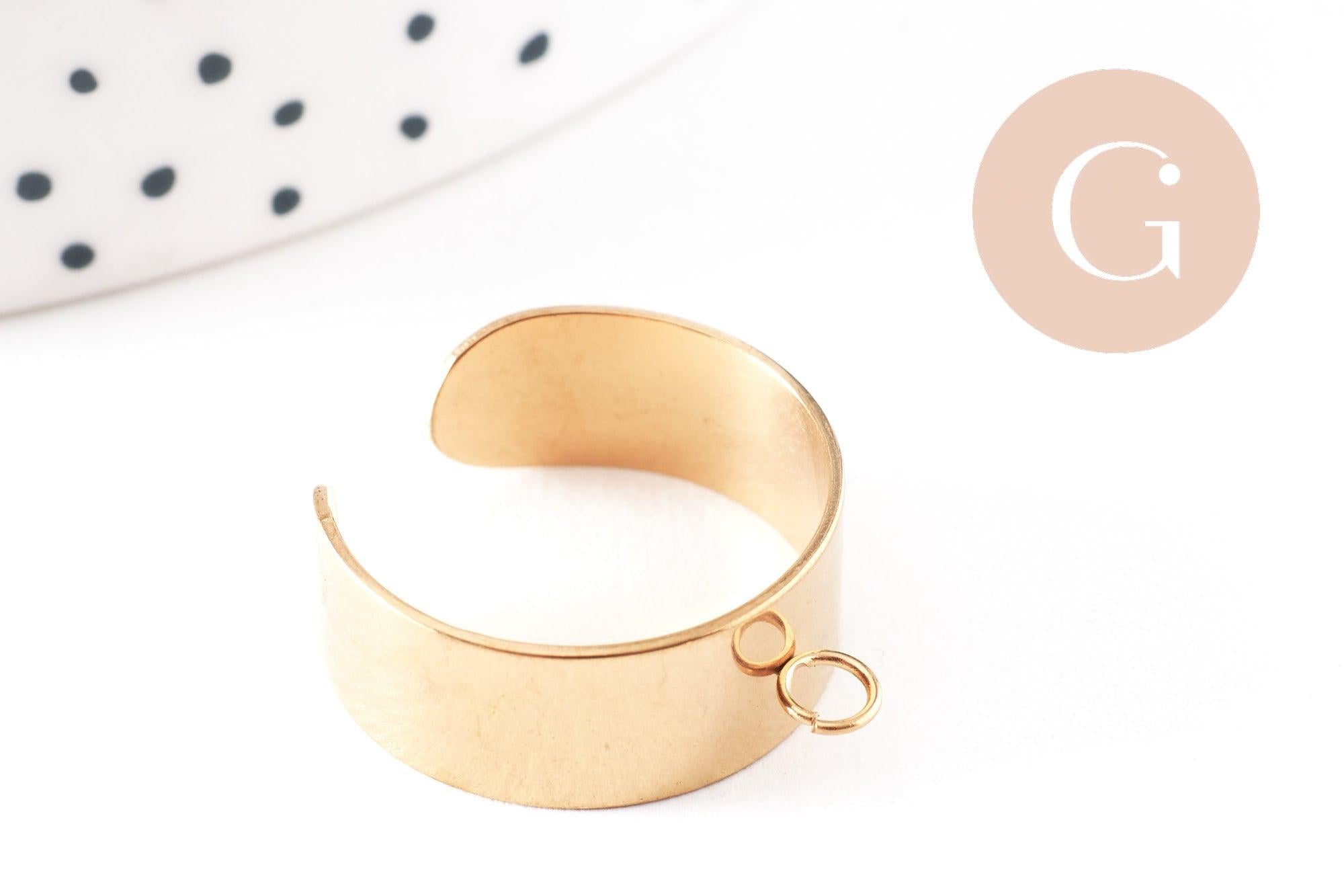 Gingerlily Bijoux personnalisés G9863 bague réglable dorée x2
