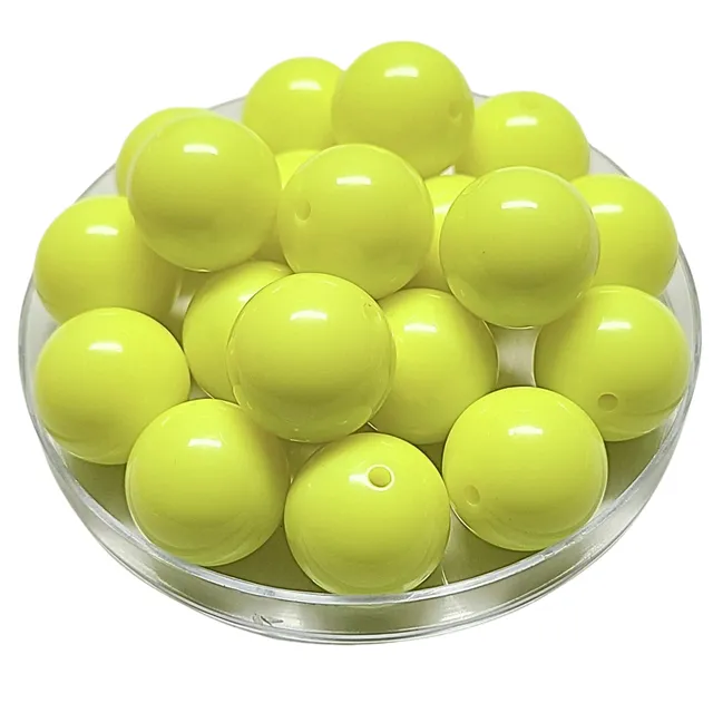 ARTSHOP Boules 20MM perles acrylique Mimosa brillantes x1