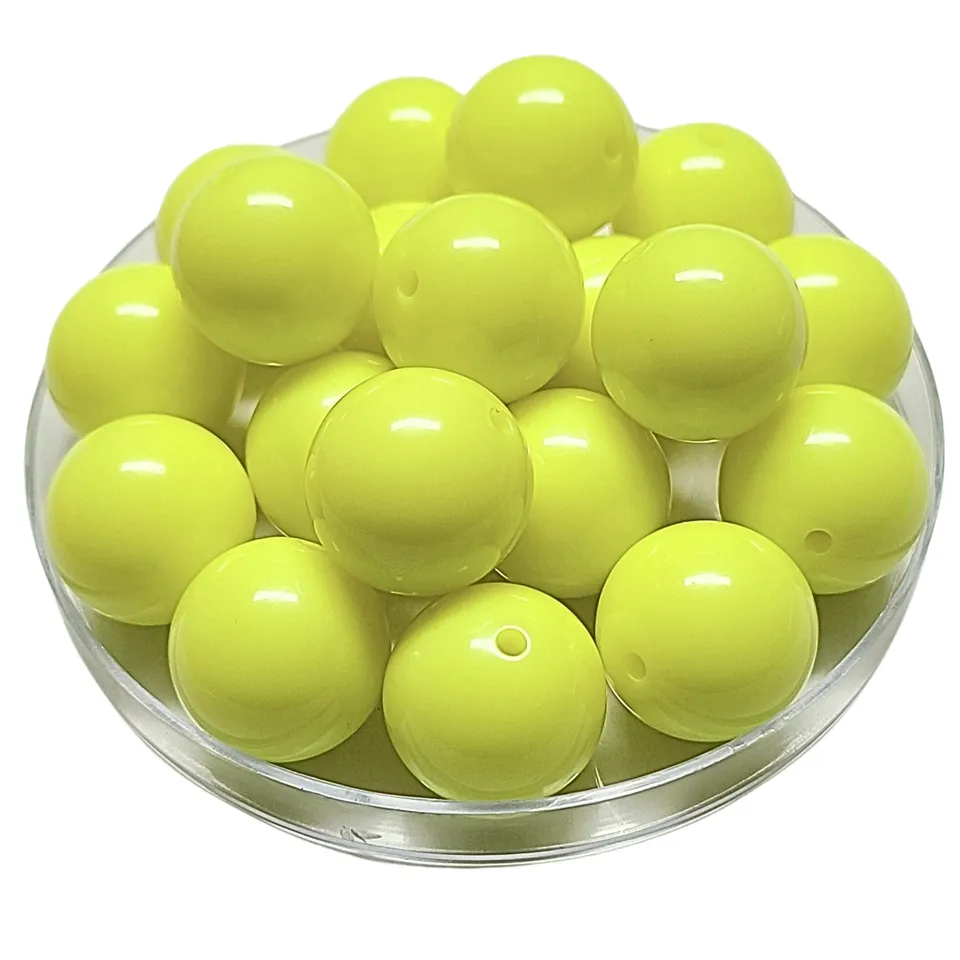 ARTSHOP Boules 20MM perles acrylique Mimosa brillantes x1