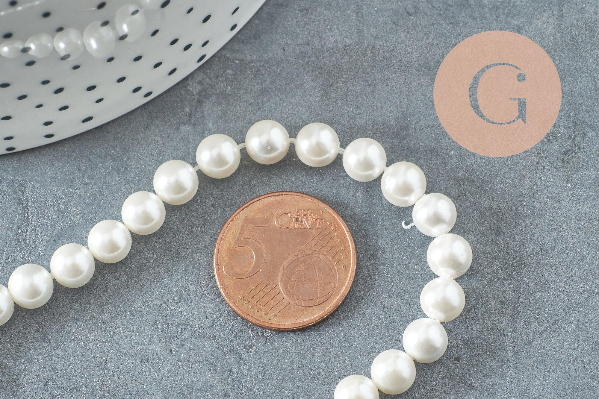 Gingerlily G10131 perles coquillage nacre 6mm fil 40cm