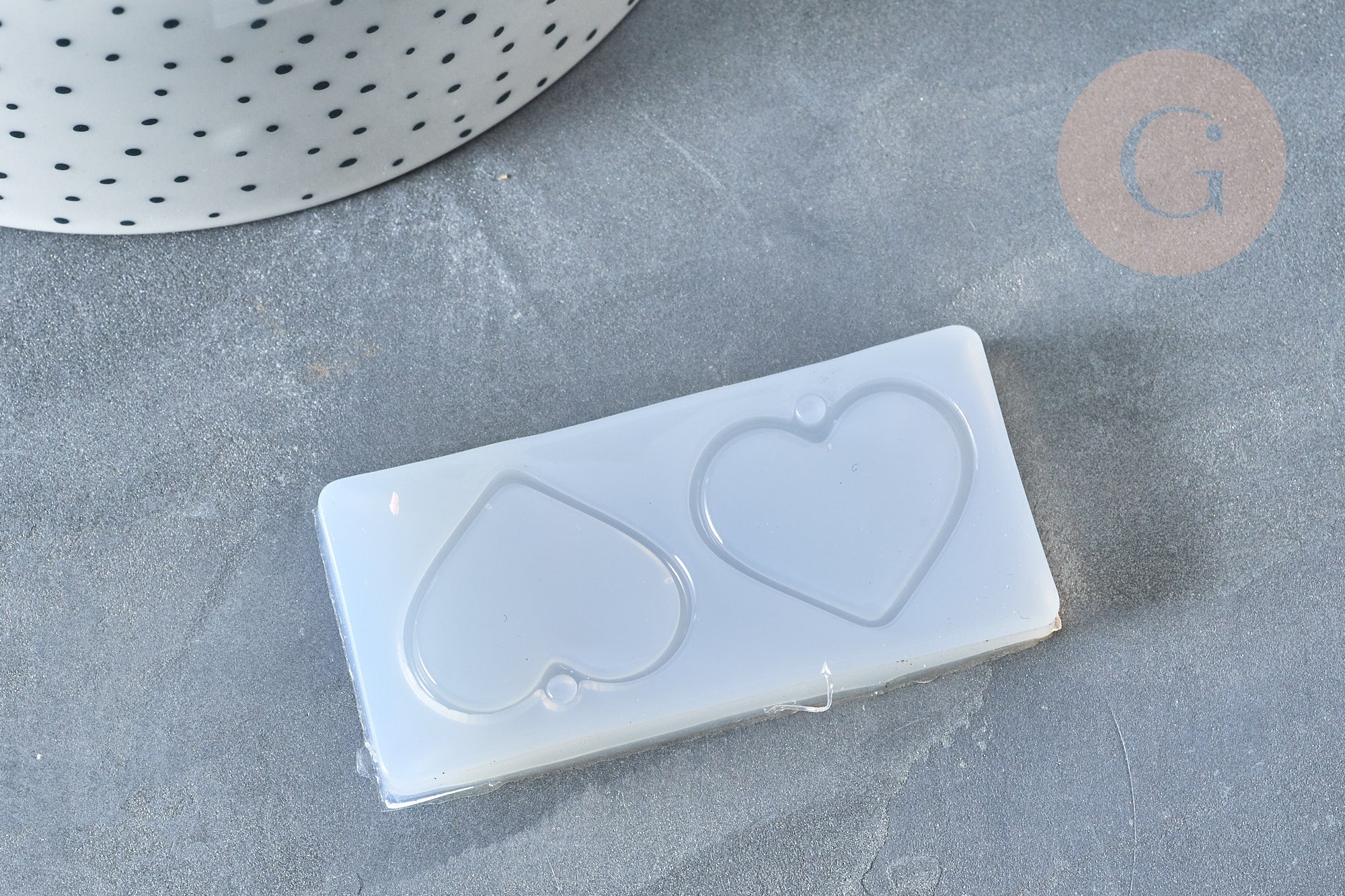Gingerlily G7990 moule silicone cœur résine pendentif 63mm x1