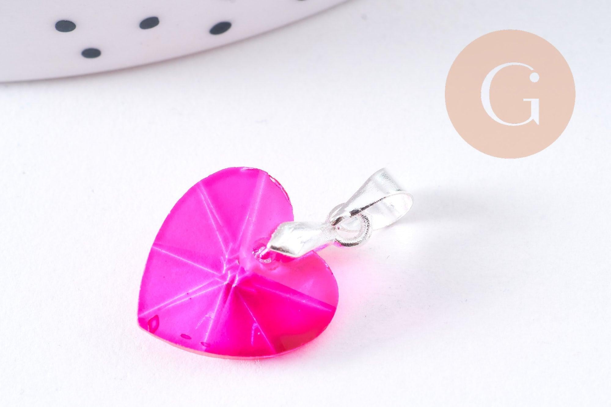 Gingerlily Pendentifs G10656 pendentif cœur cristal rouge 19,5 mm
