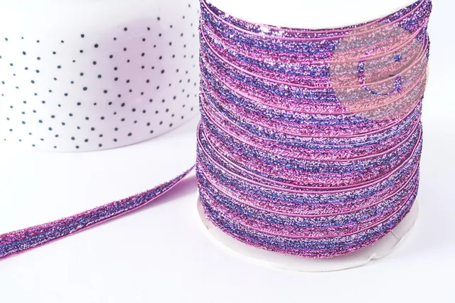 Gingerlily Perles G8908 ruban paillettes violet 10mm 1m