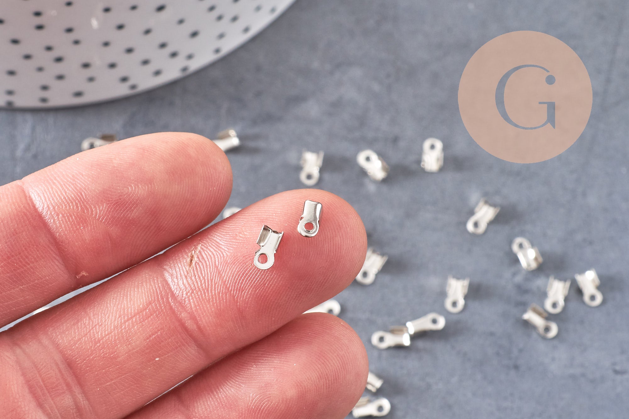 Gingerlily Apprêts bijoux DIY G10602 embouts corde 6mm platine x100