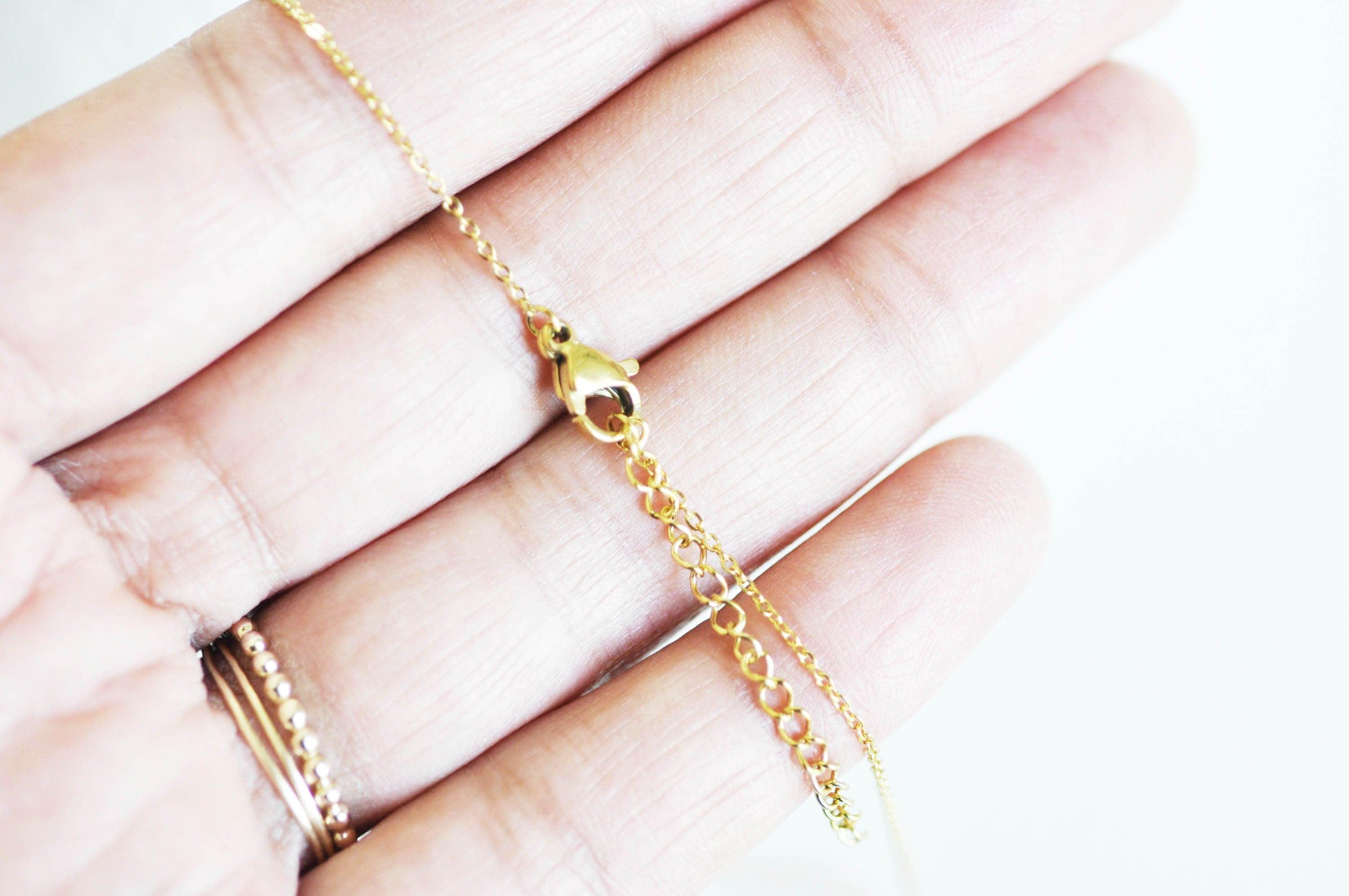 Gingerlily Perles G0486 chaîne collier constellation 45cm doré