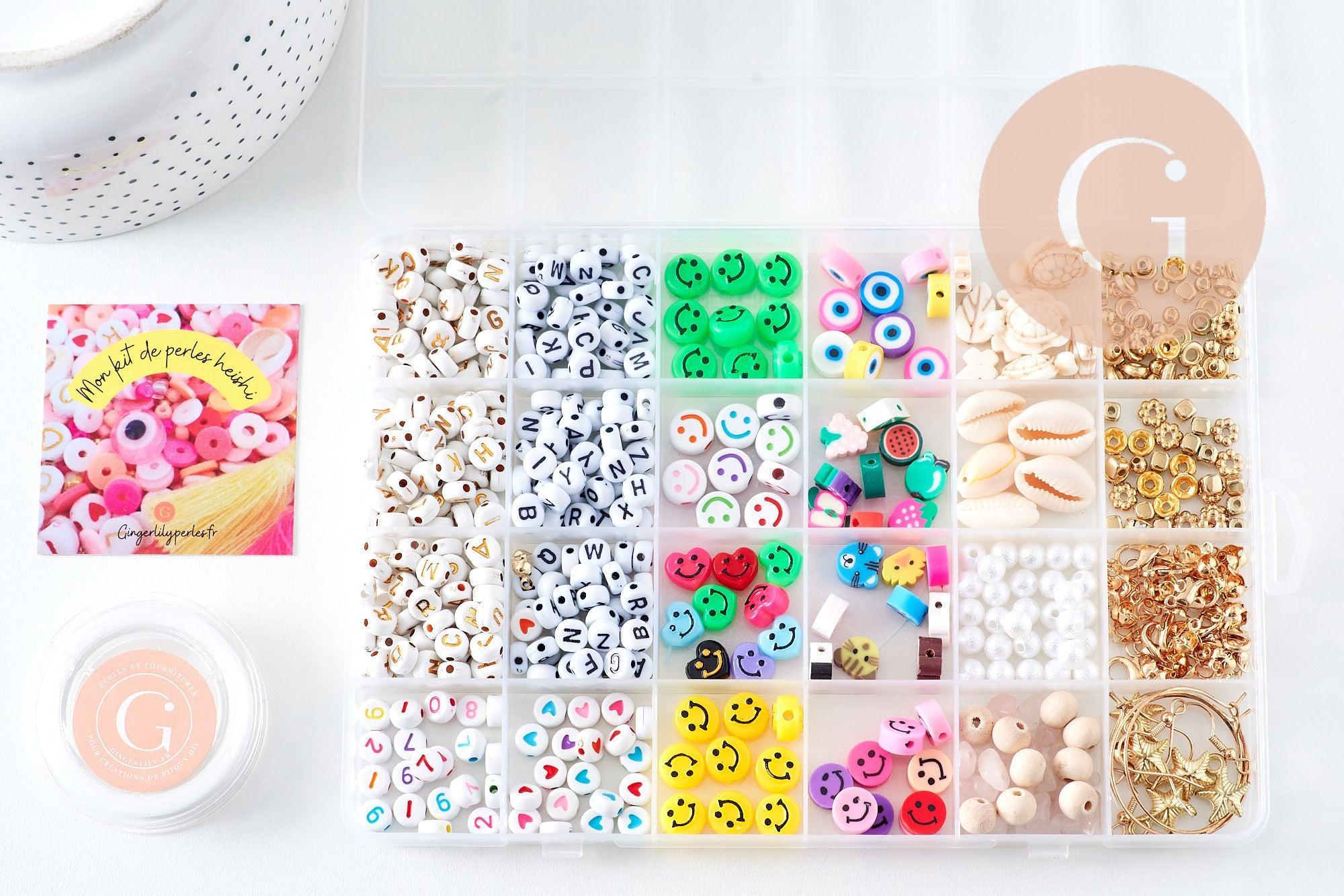 Gingerlily Kit boîte perles lettres smiley sans pinces