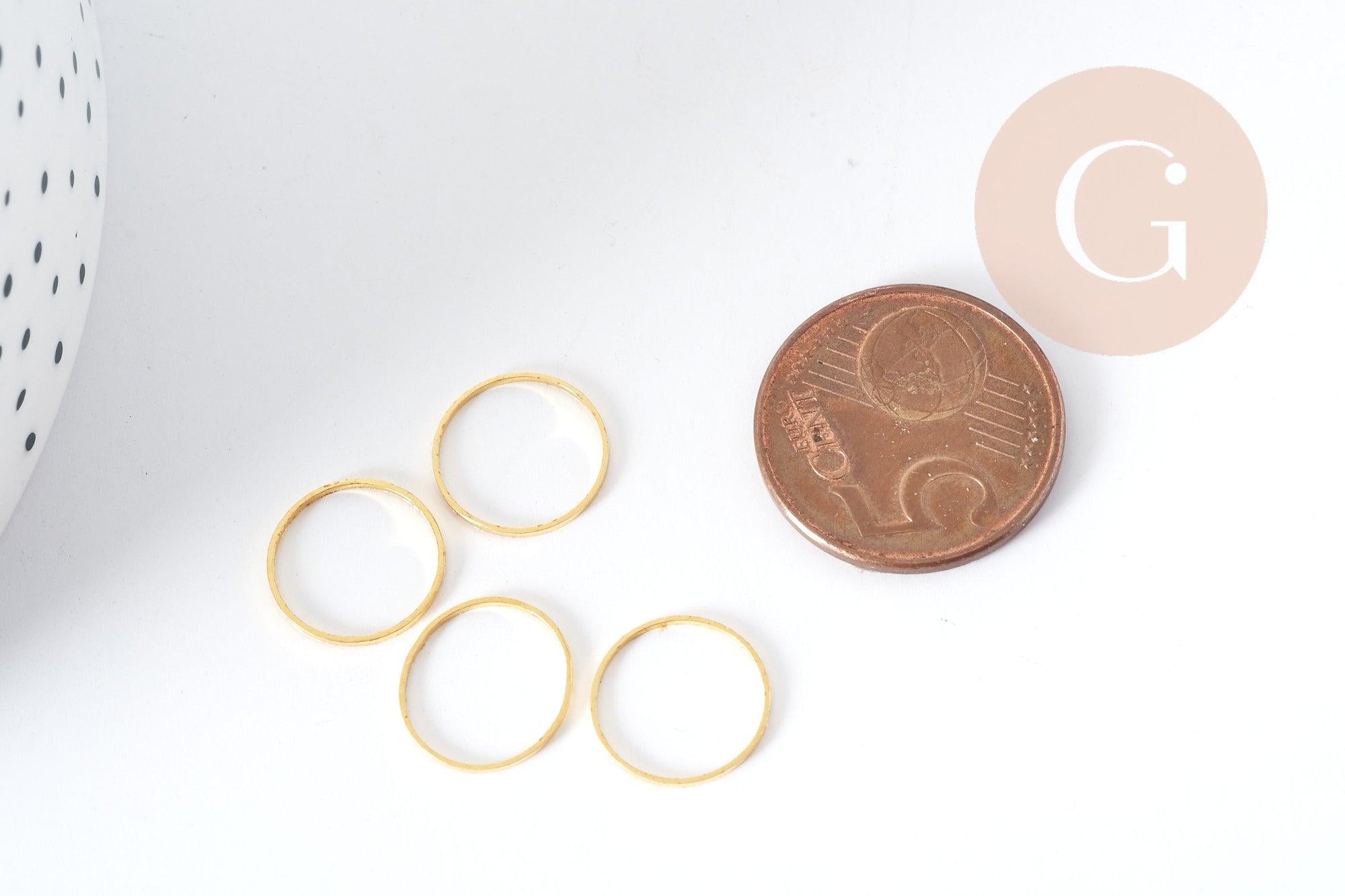 Gingerlily Apprêts bijoux DIY G8981 connecteur rond laiton doré 12mm x10