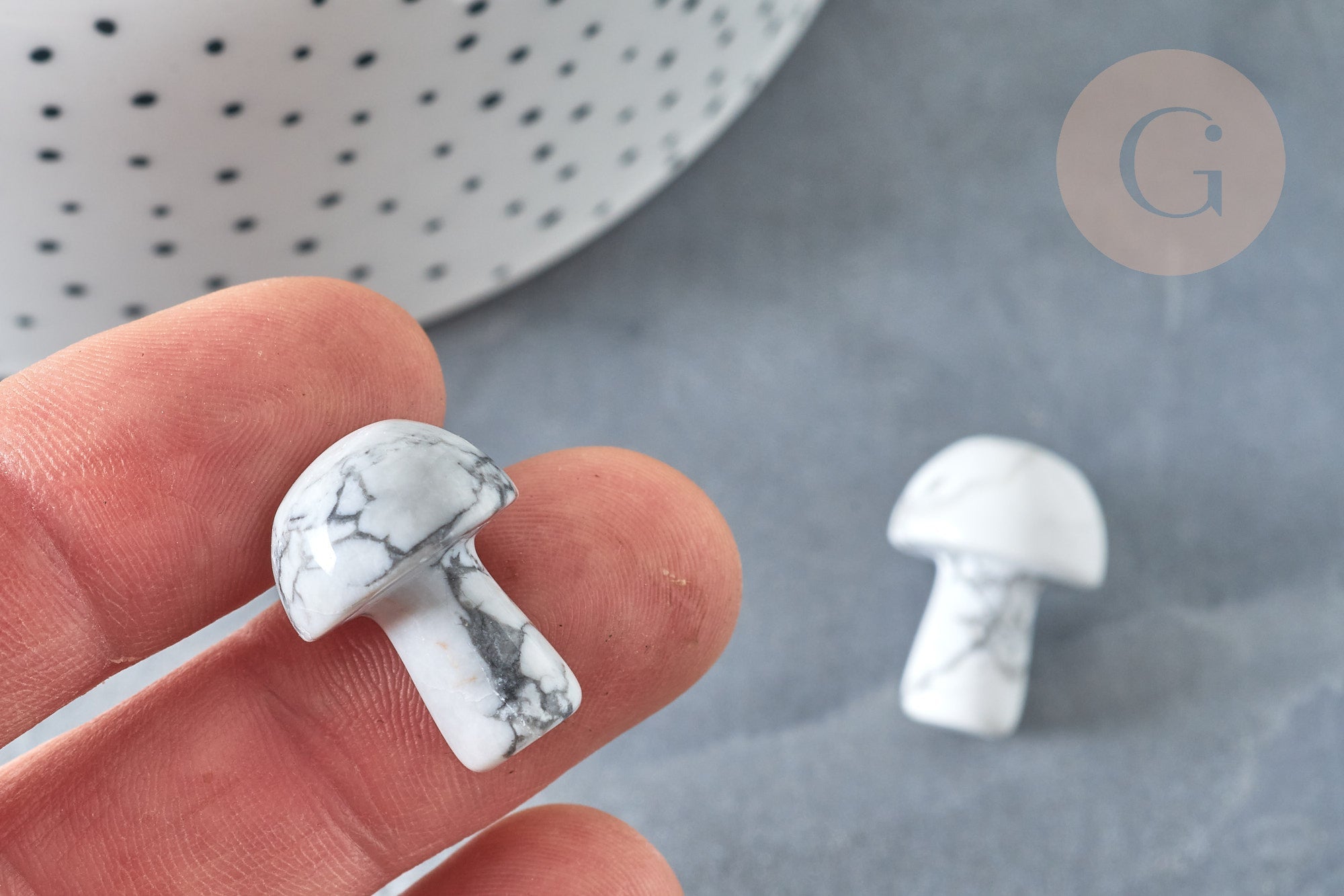 Gingerlily Pierres G7510 champignon massage howlite 21mm x1