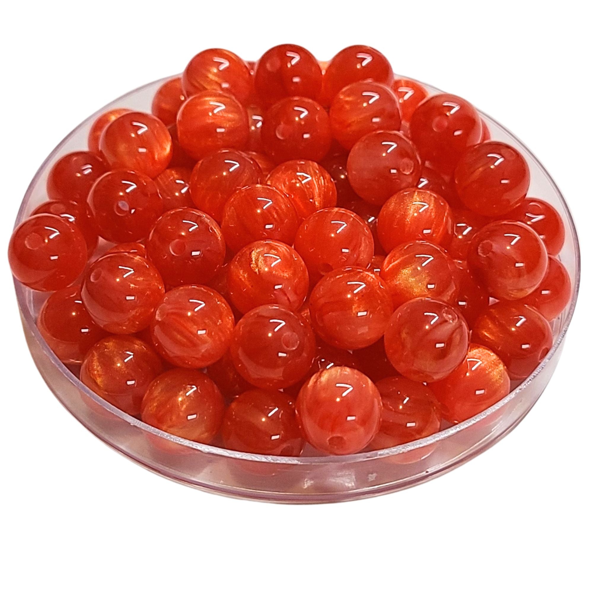 ARTSHOP Boules 12MM 348 perles corail scintillantes x20