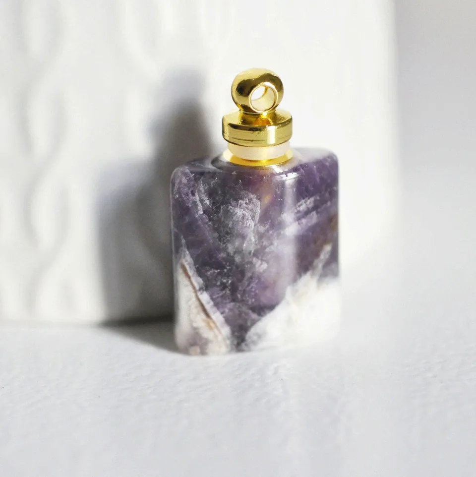 Gingerlily Pendentifs Flacon Parfum Améthyste 33mm x1 G2791