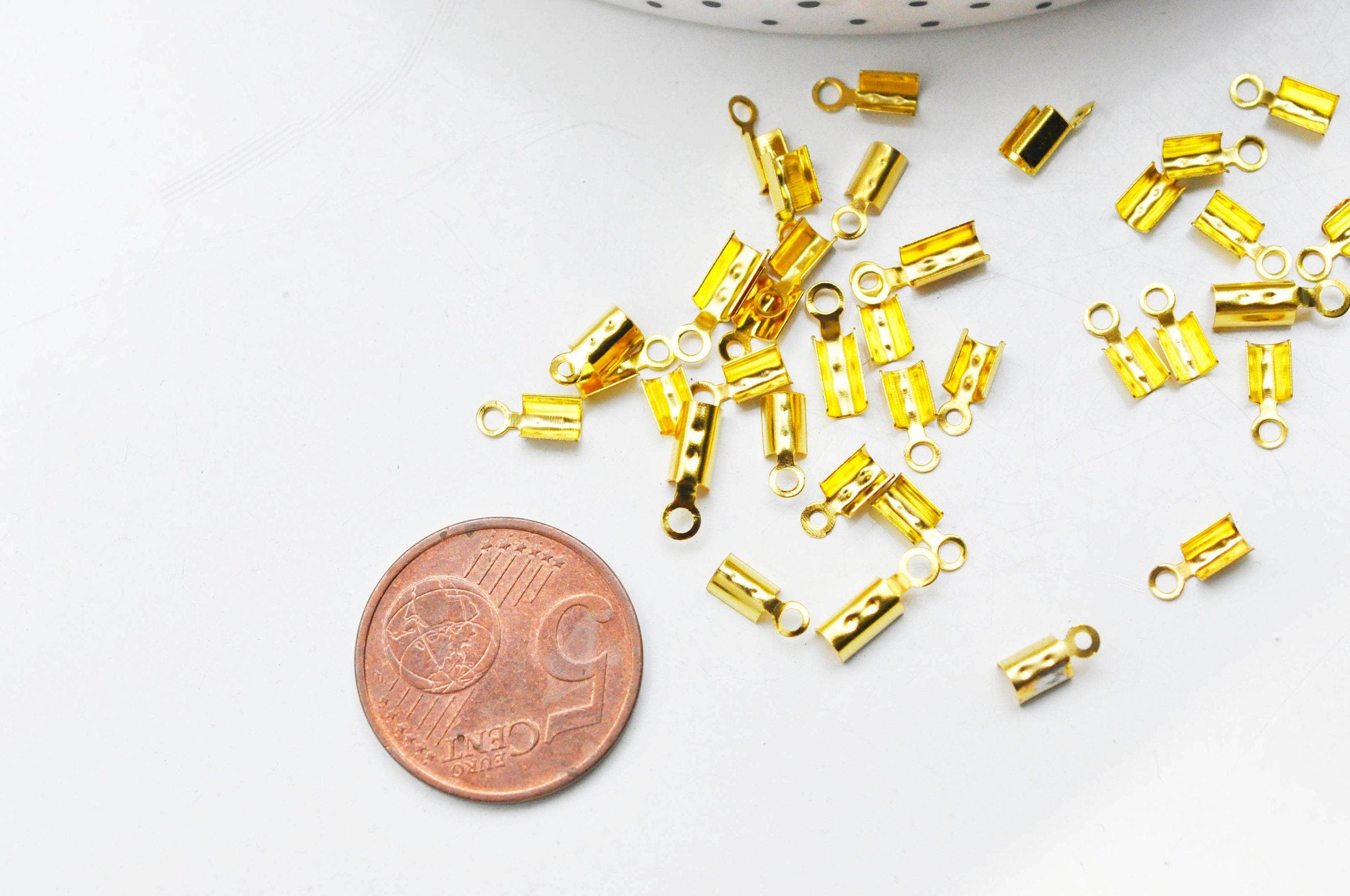Gingerlily Perles G4768 embout corde doré à pincer 8mm lot 50