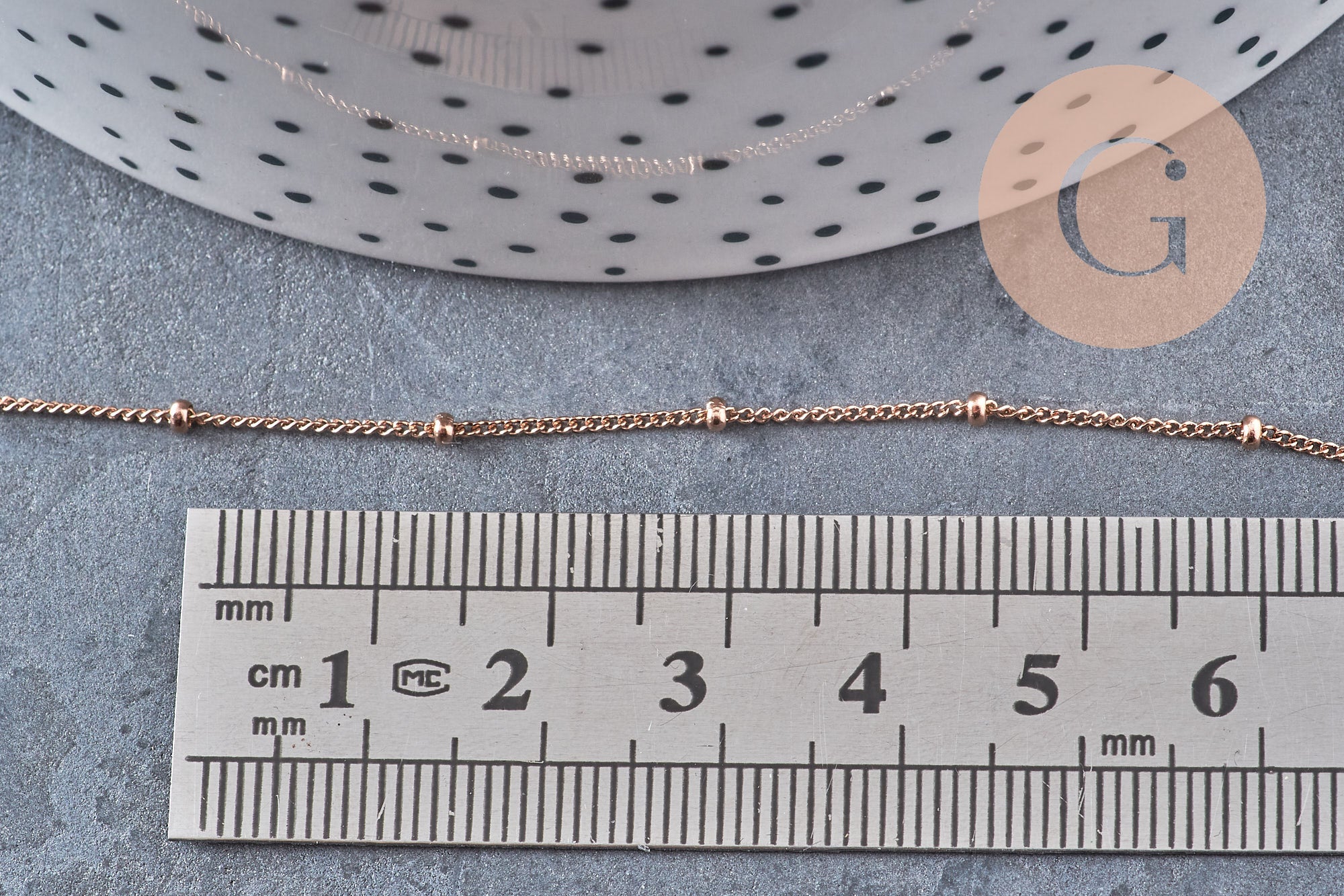 Gingerlily Chaînes chaîne or rose inox 1 mètre G10877 maille plate