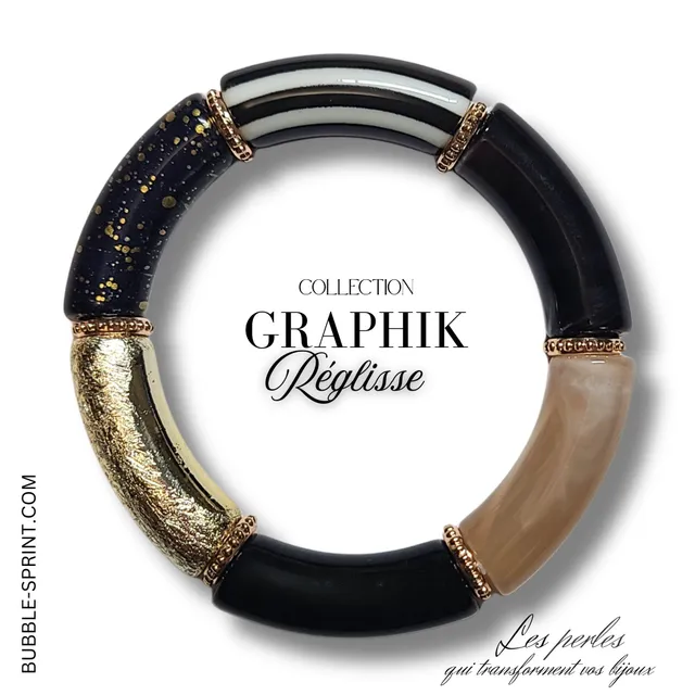 ARTSHOP Prêts-à-porter GRAPHIK Réglisse bracelet kit