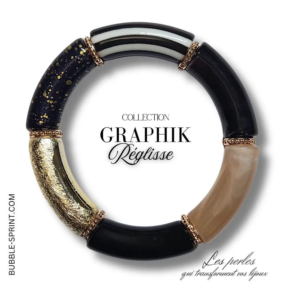 ARTSHOP Prêts-à-porter GRAPHIK Réglisse bracelet kit